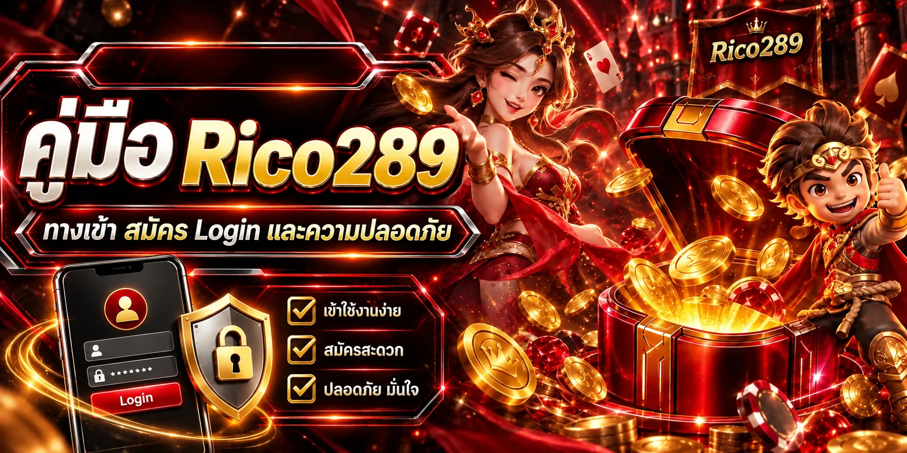 Rico289 คู่มือทางเข้า สมัคร Login ฝากถอน และความปลอดภัย